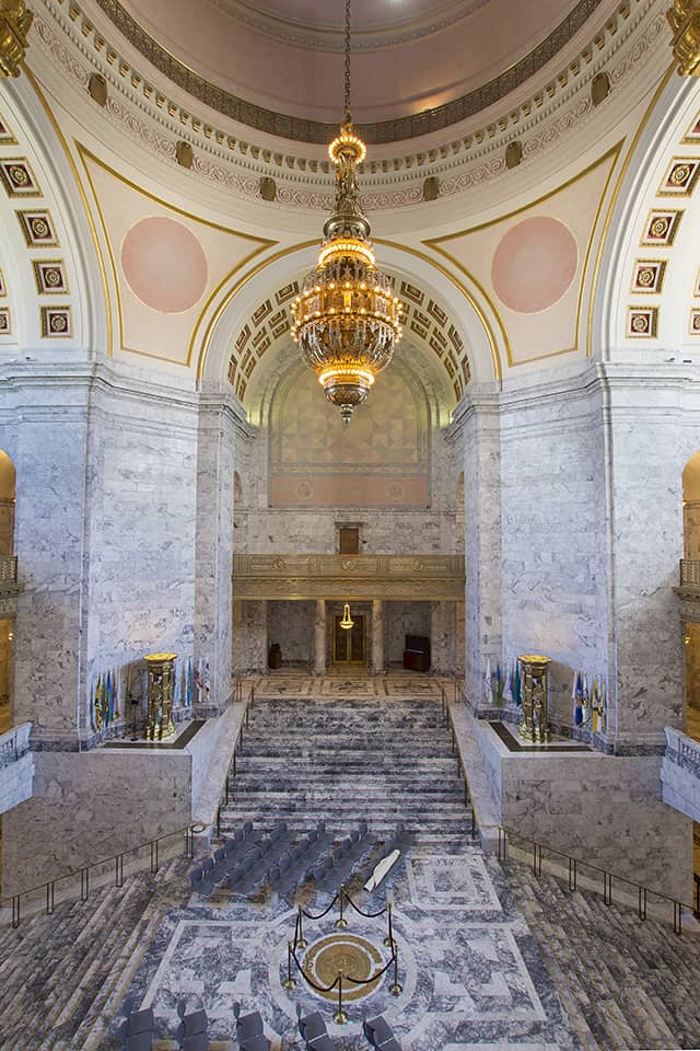 Washington State Capitol Building Rotunda Chandlier in Olympia