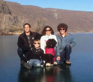 Bryan Roth, his wife Heidi, their sons Dylan and Nicholas, and Alli, their 4-year-old Portuguese Water Dog
