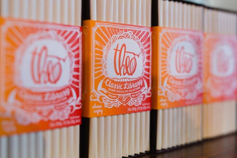 Theo Chocolate is delicious—it’s true. But it’s also organic and made using only cocoa that comes from sustainable farming and Fair Trade practices.