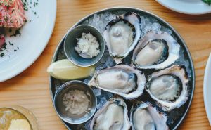 Saltwater Fish House & Oyster Bar serves fresh, regional oysters and more bounty from the sea.