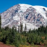 Mount Rainier, first called Talol, Tacoma or Tahoma by the local Salishan-speaking people, offers premier hiking for fall colors.