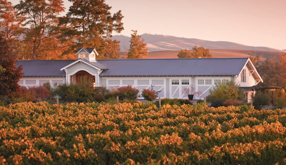 Abeja Inn is on a meticulously restored, century-old farmstead in the foothills of the Blue Mountains, 4 miles east of Walla Walla.