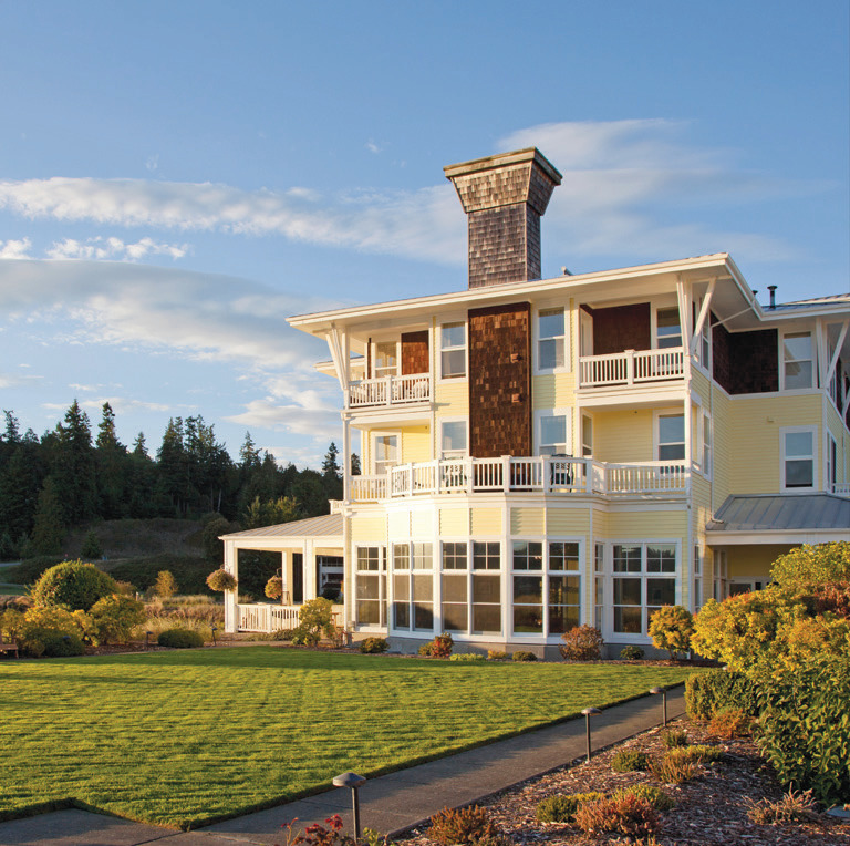 Port Ludlow Inn, a boutique, waterfront property, is inspired by New England’s classic coastal summer homes.