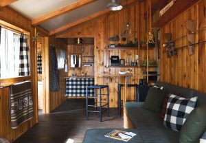 Captain Whidbey’s cabin styled with Filson items.