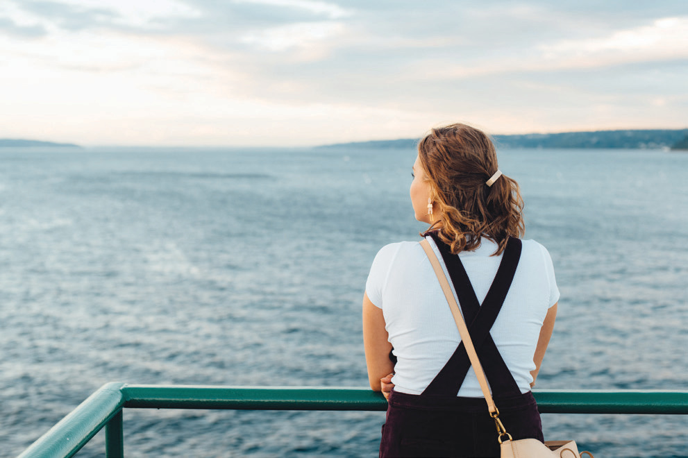 For a titanic kiss, take to the bow of the Bainbridge Ferry for a sea breeze smooch.