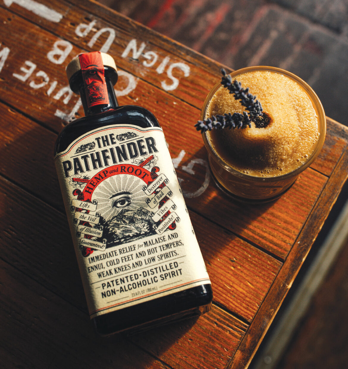 The Pathfinder is a hemp-based non-alcoholic spirit that joins the new creative mix of mocktails.