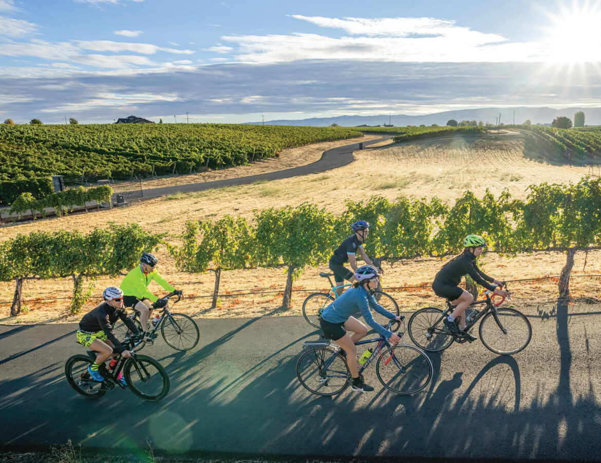 The cool mornings and evenings in Walla Walla make for the best cycling.
