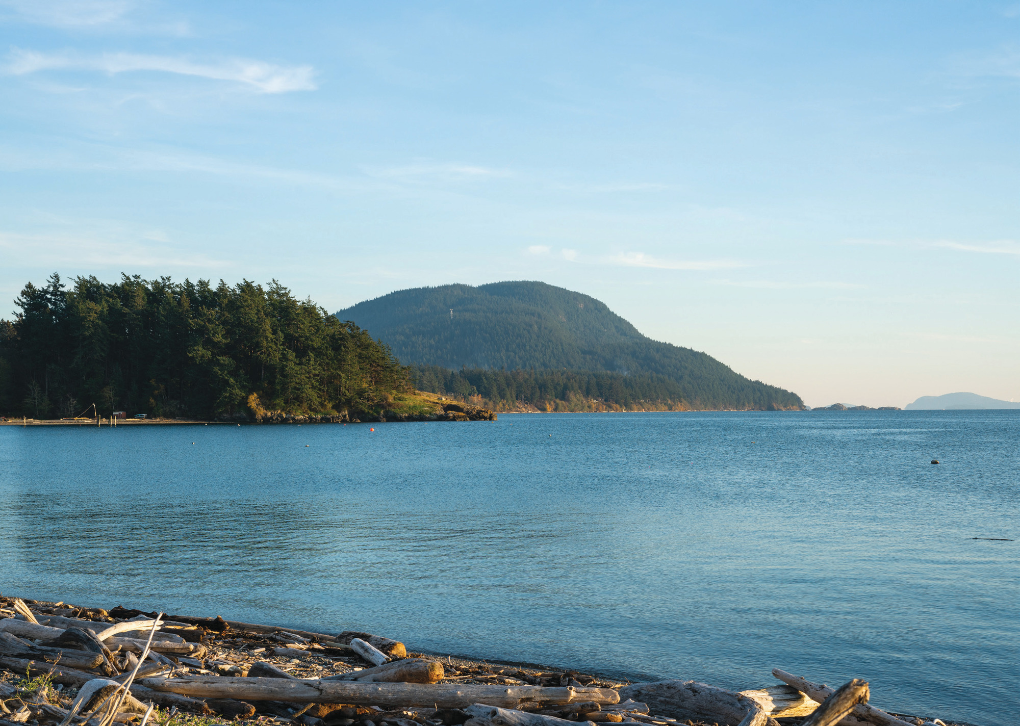 The austere beauty of Lummi Island caters to lovers and hikers.