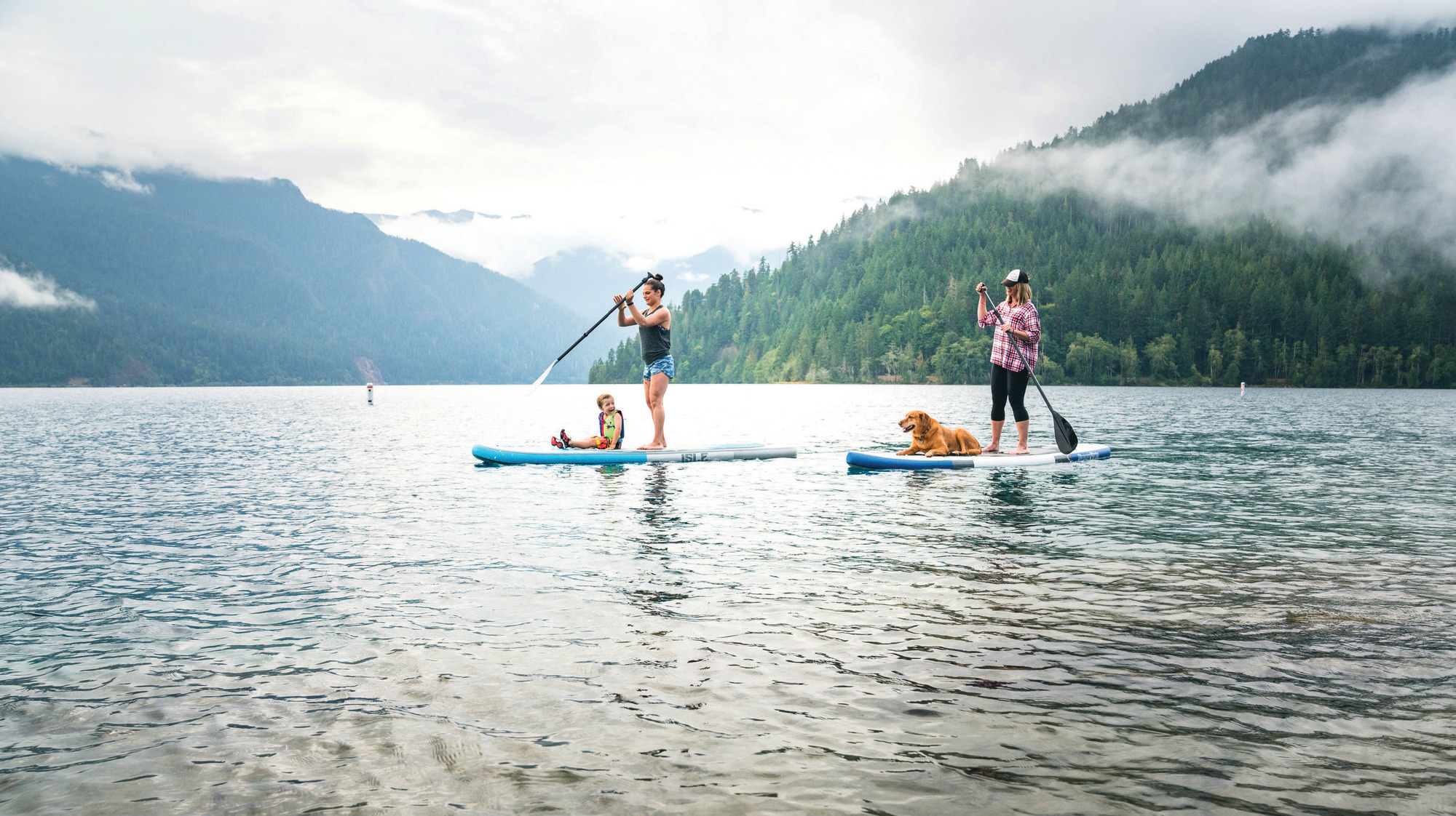 The placid Lake Crescent is ideal for kayaking or SUPing.
