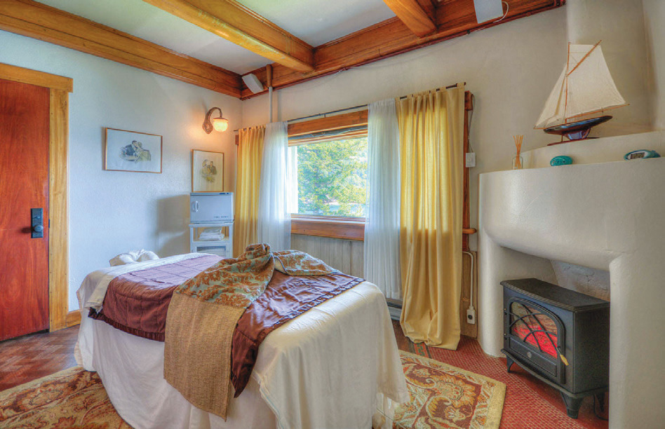 Massage rooms are located in the original bedrooms of the mansion.