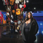 Museum of Pop Culture CEO Michele Y. Smith at the museum in Seattle. The museum is also home to Trimpin’s IF VI WAS IX sculpture, a tornado-shaped mass of guitars and other instruments.