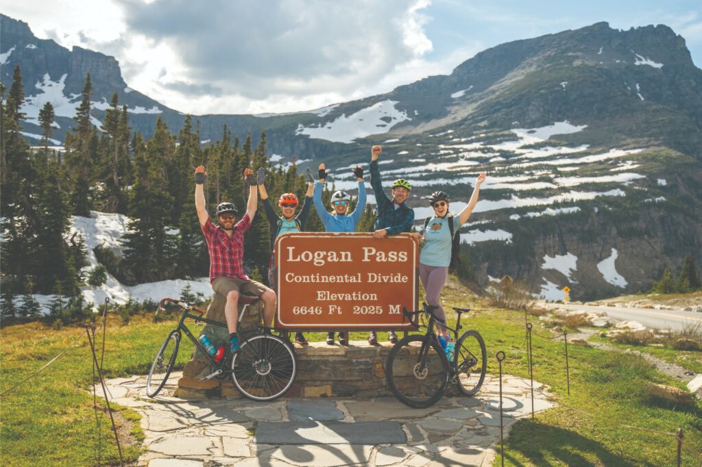 Success at the Logan Pass summit.
