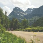 Biking through the lower reaches of the stunning Going-to-the-Sun Road in Glacier National Park.